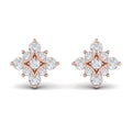 Floating Diamond Star Stud Earrings