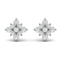 Floating Diamond Star Stud Earrings