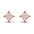 Channel Set Diamond Vlora Star Stud Earrings