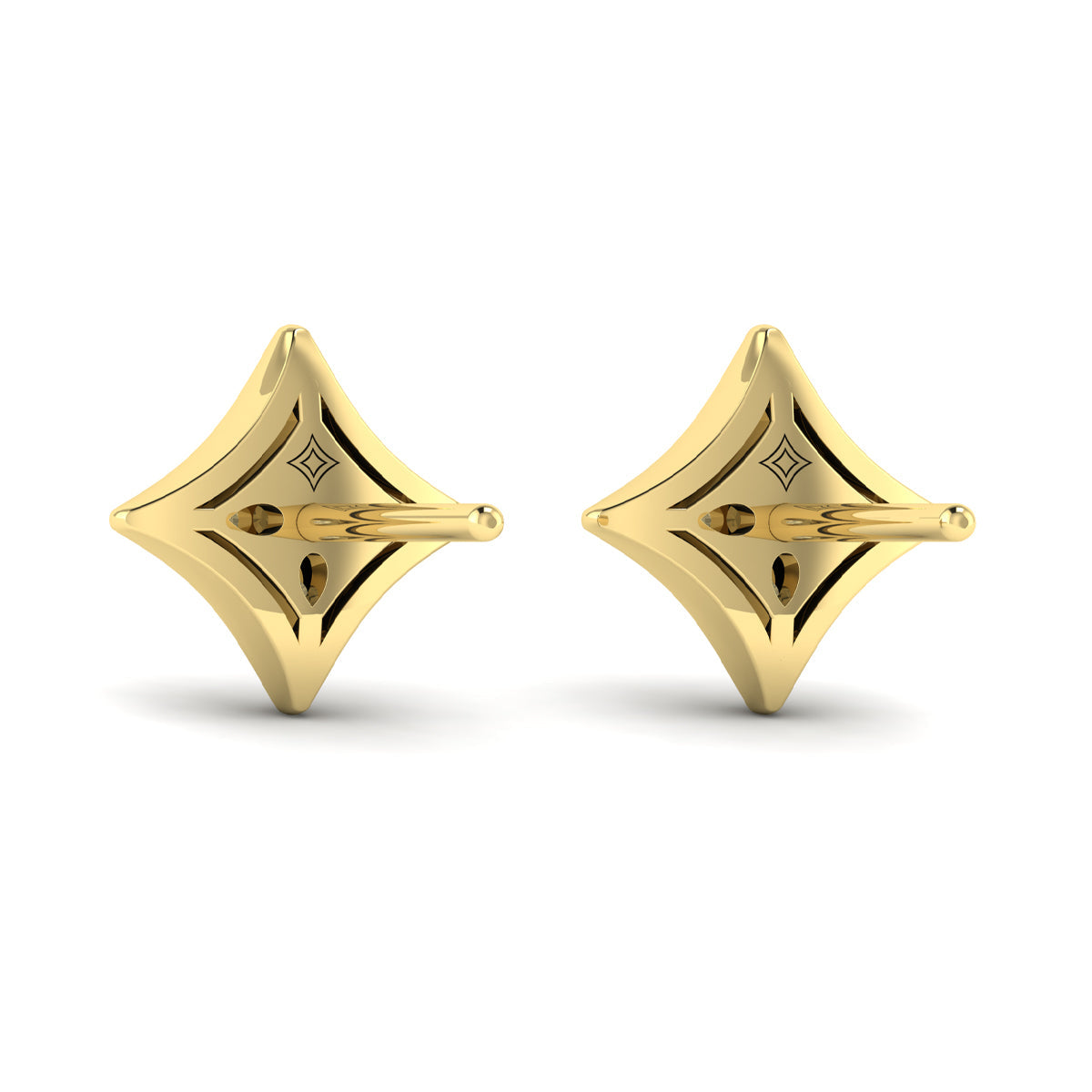 Channel Set Diamond Vlora Star Stud Earrings