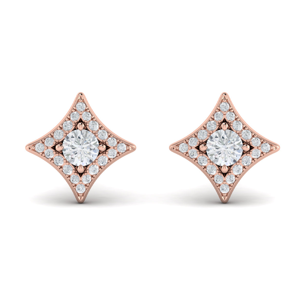 Diamond Vlora Star Stud Earrings