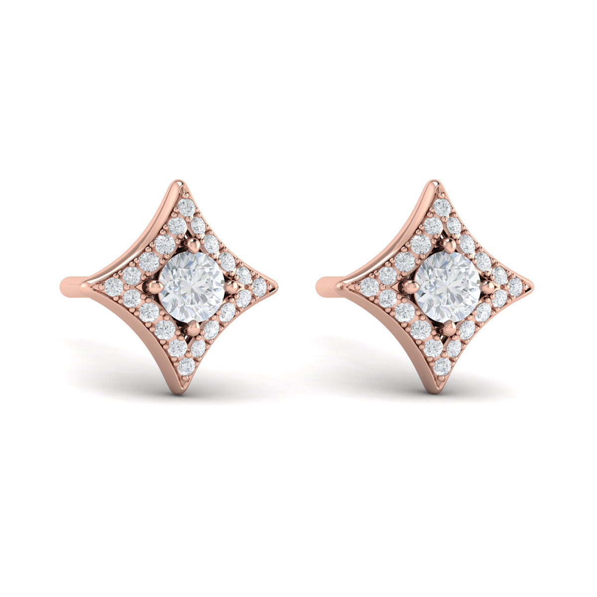 Diamond Vlora Star Stud Earrings