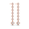 Diamond Vlora Star Long Drop Statement Earrings