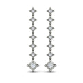 Diamond Vlora Star Long Drop Statement Earrings