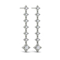 Diamond Vlora Star Long Drop Statement Earrings
