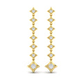 Diamond Vlora Star Long Drop Statement Earrings