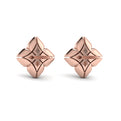 Diamond Cluster Floral Vlora Star Motif Stud Earrings