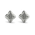 Diamond Cluster Floral Vlora Star Motif Stud Earrings