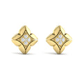 Diamond Cluster Floral Vlora Star Motif Stud Earrings
