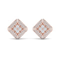 Diamond Vlora Star with Channel Set Diamond Cluster Stud Earrings