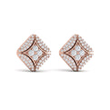 Diamond Vlora Star with Channel Set Diamond Cluster Stud Earrings