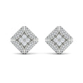 Diamond Vlora Star with Channel Set Diamond Cluster Stud Earrings