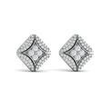 Diamond Vlora Star with Channel Set Diamond Cluster Stud Earrings