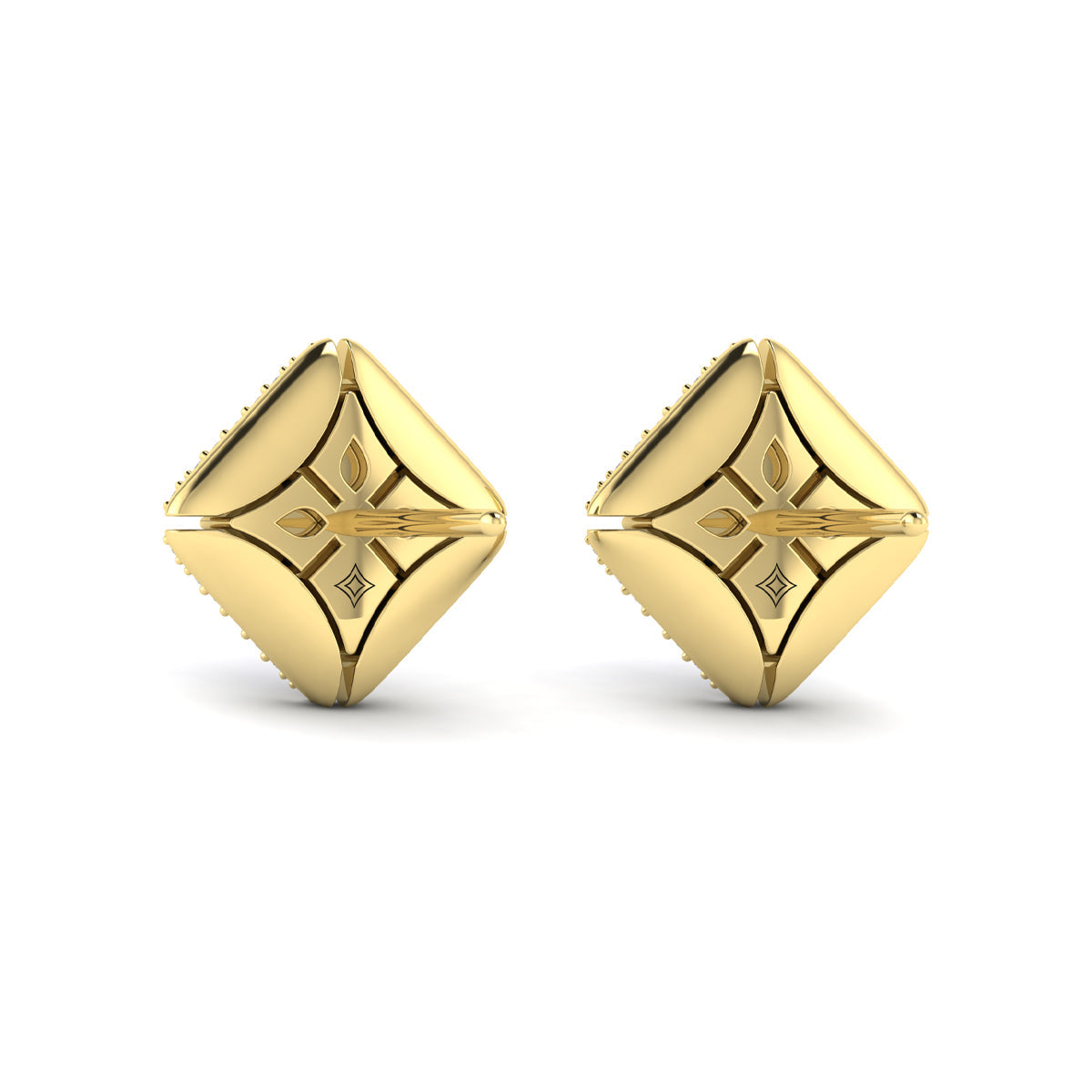 Diamond Vlora Star with Channel Set Diamond Cluster Stud Earrings