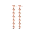 Diamond Trinity Drop Statement Earrings