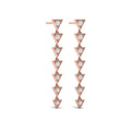 Diamond Trinity Drop Statement Earrings