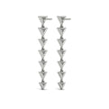 Diamond Trinity Drop Statement Earrings