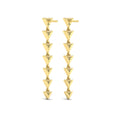 Diamond Trinity Drop Statement Earrings