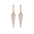 Diamond Trinity Drop Huggie Earrings