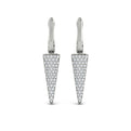 Diamond Trinity Drop Huggie Earrings