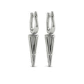 Diamond Trinity Drop Huggie Earrings