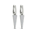 Diamond Trinity Drop Huggie Earrings
