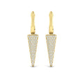 Diamond Trinity Drop Huggie Earrings