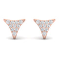 Diamond Trinity Stud Earrings
