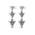 Diamond Trinity Drop Statement Earrings