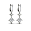 Diamond Double Vlora Star Drop Huggie Earrings