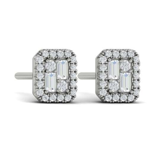 Diamond Baguette Stud Earrings