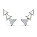 Diamond and Multi Trinity Ear Climber