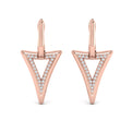 Diamond Open Double Trinity Huggie Earrings