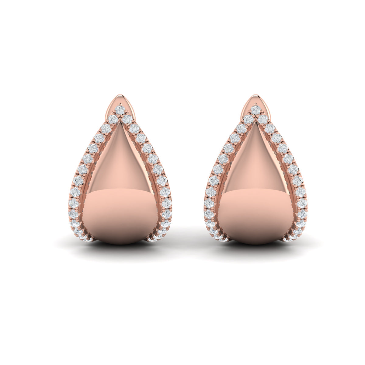 Diamond Trinity Huggie Pendant