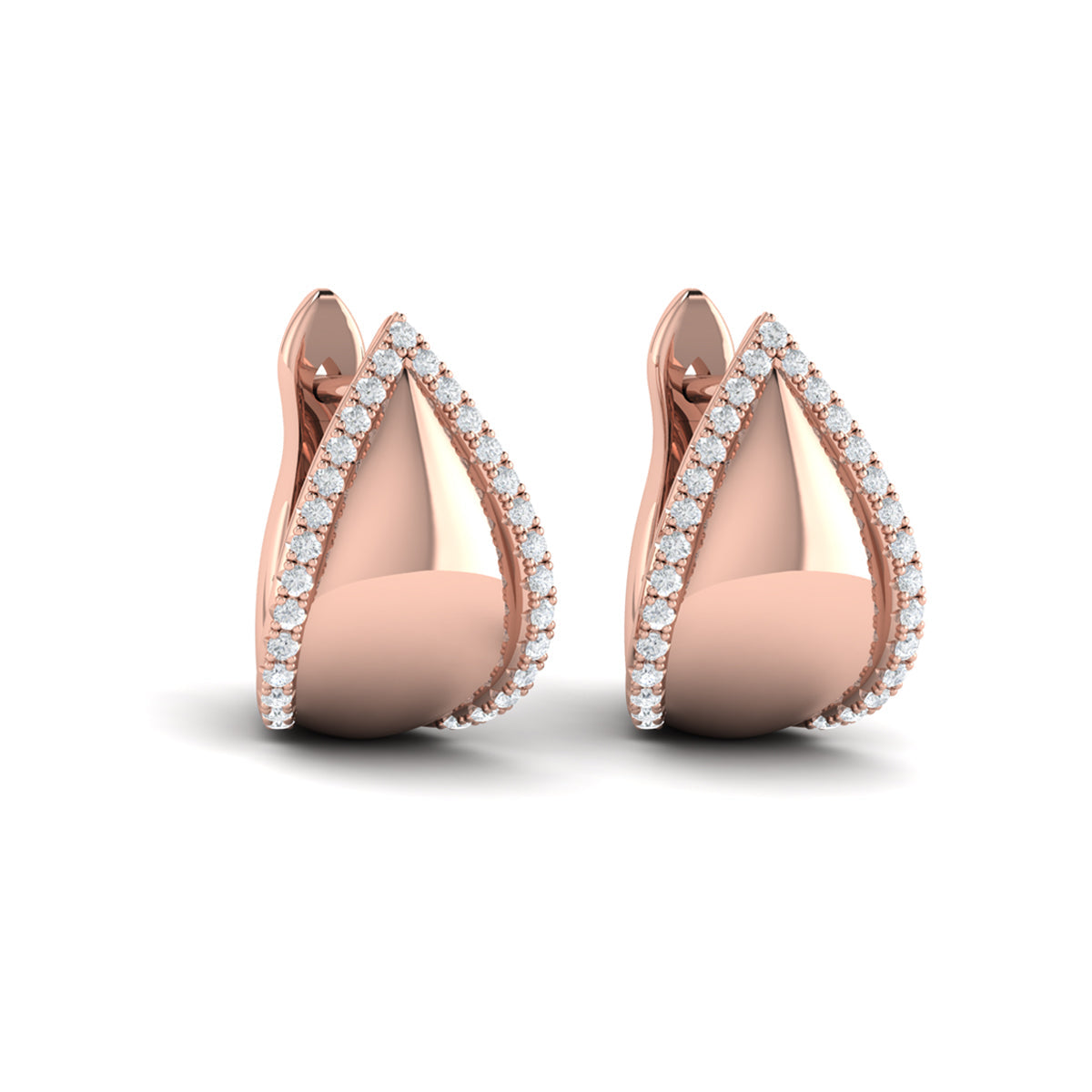 Diamond Trinity Huggie Pendant