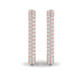 Diamond Elongated Hoop Earrings