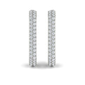 Diamond Elongated Hoop Earrings