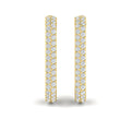 Diamond Elongated Hoop Earrings