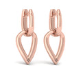 Diamond Accent Open Tear Drop Link Earrings