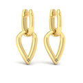 Diamond Accent Open Tear Drop Link Earrings