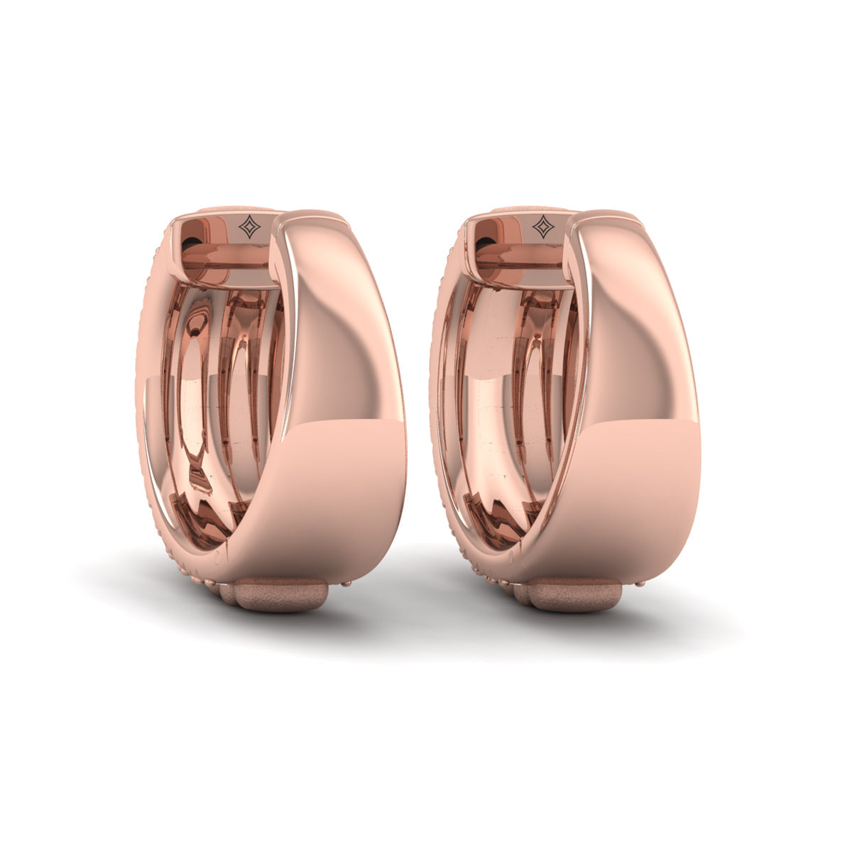 Fluted Huggie Earrings with Sanded Finish
