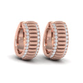 Fluted Huggie Earrings with Sanded Finish