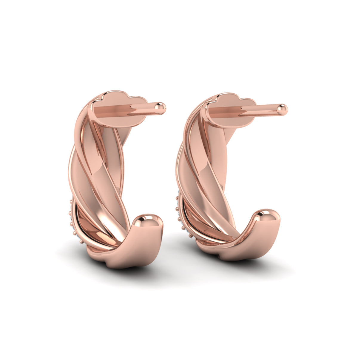 Conch Twist Hoop Earrings