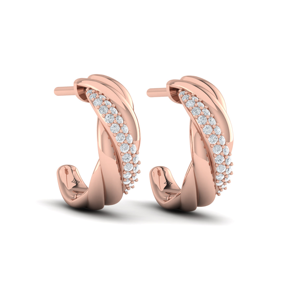 Conch Twist Hoop Earrings