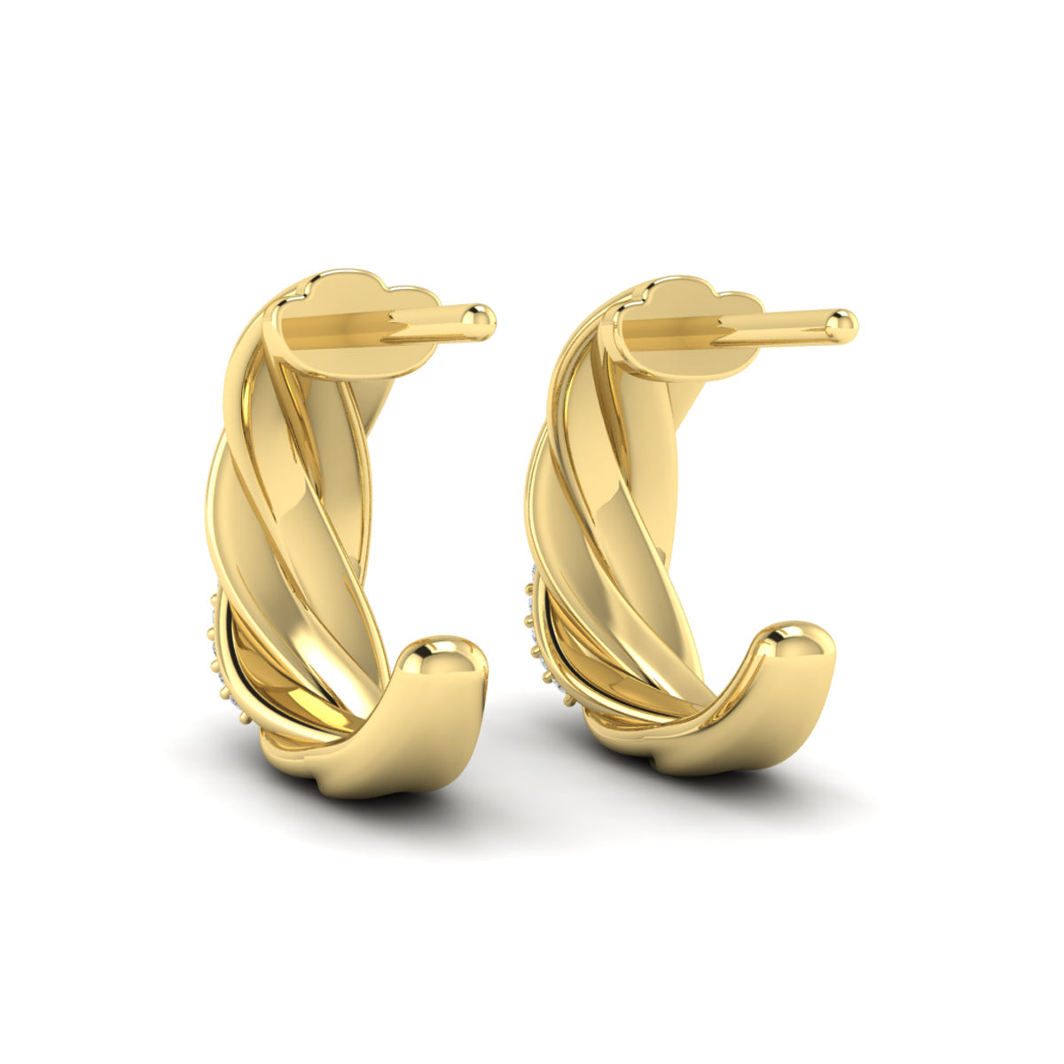 Conch Twist Hoop Earrings