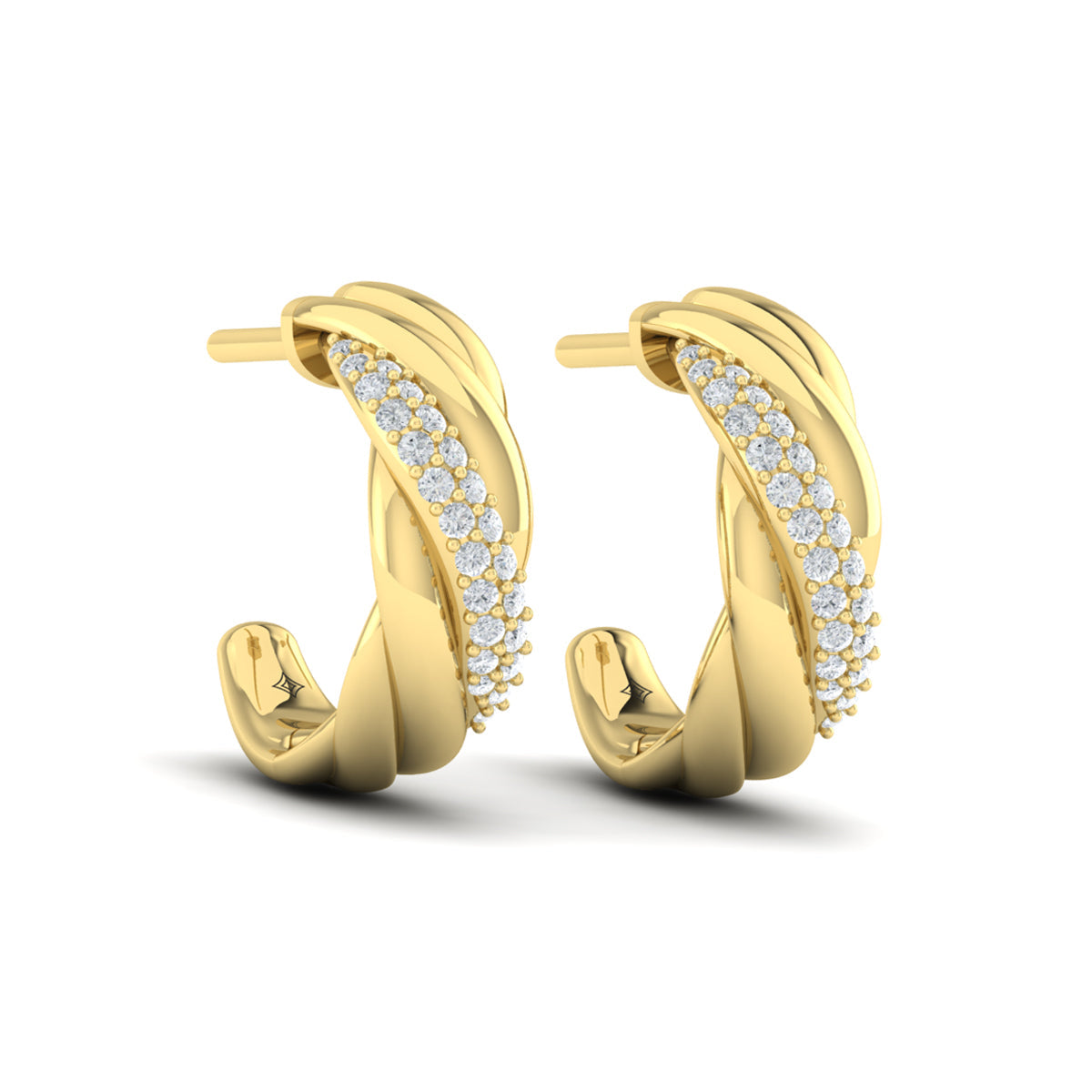 Conch Twist Hoop Earrings