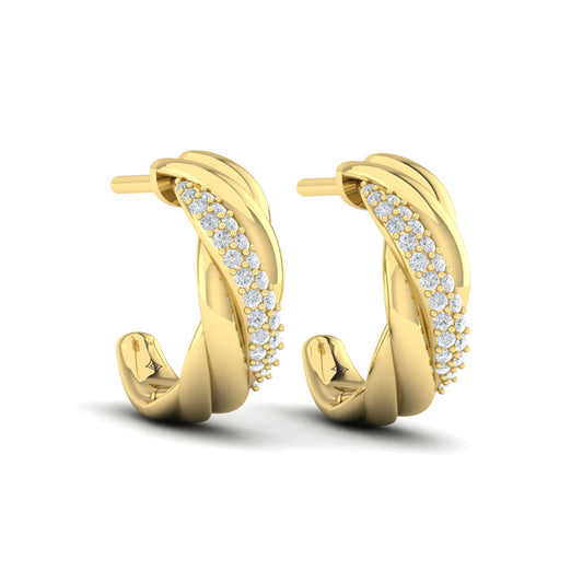 Conch Twist Hoop Earrings