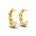 Tapered Conch Twist Hoop Earrings