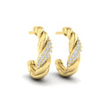 Tapered Conch Twist Hoop Earrings
