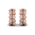 Scallop Hoop Earrings with Sanded Finish